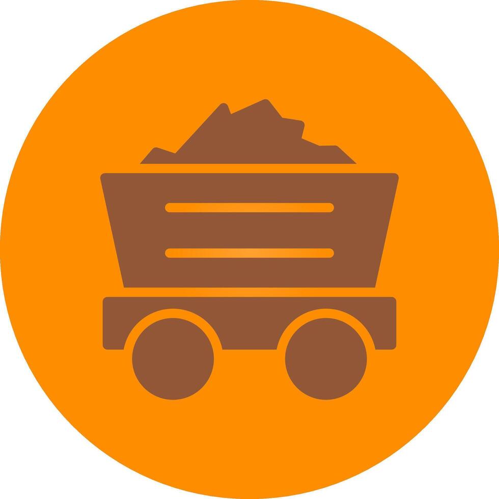 Mine Cart Creative Icon Design vector