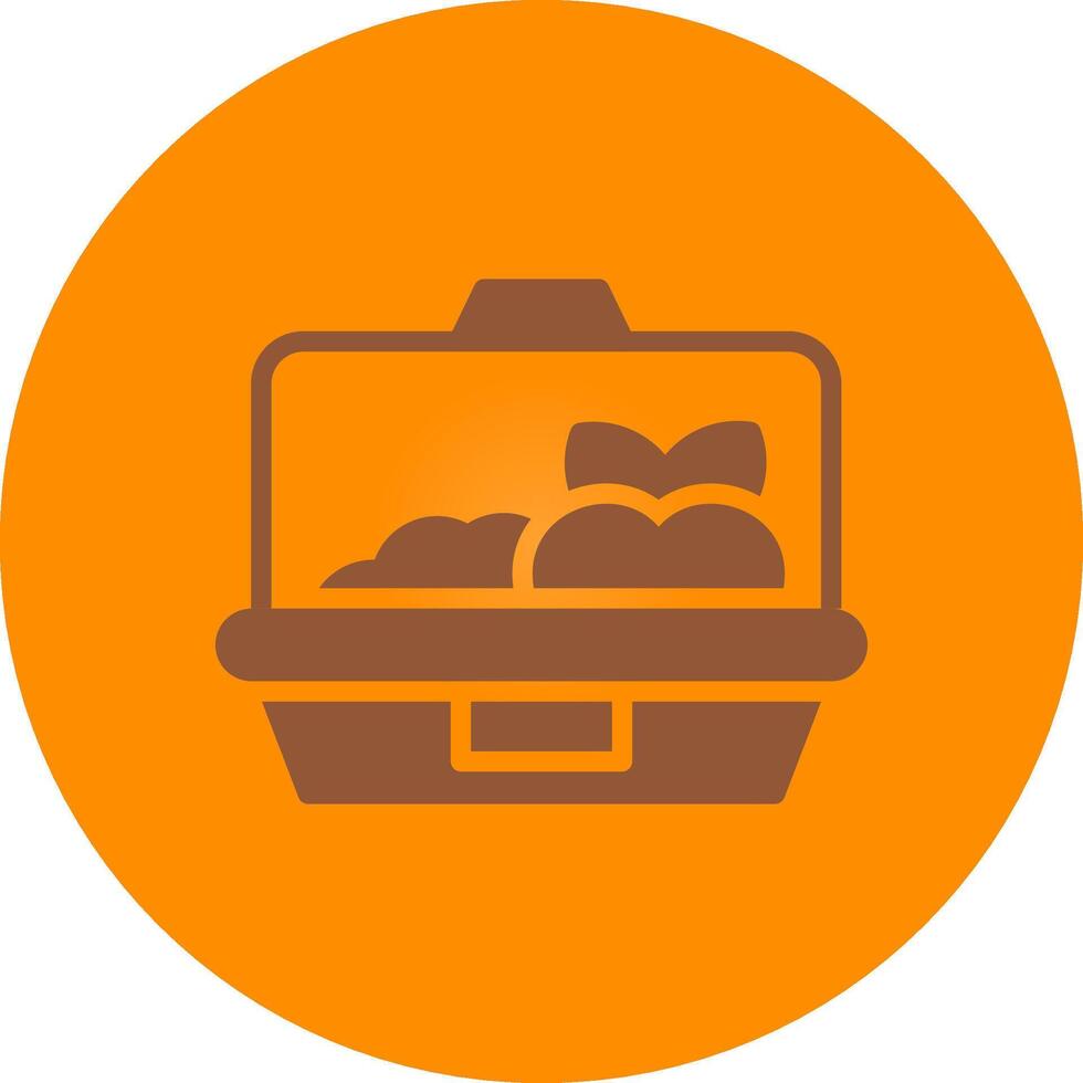 Lunch Box Creative Icon Design vector