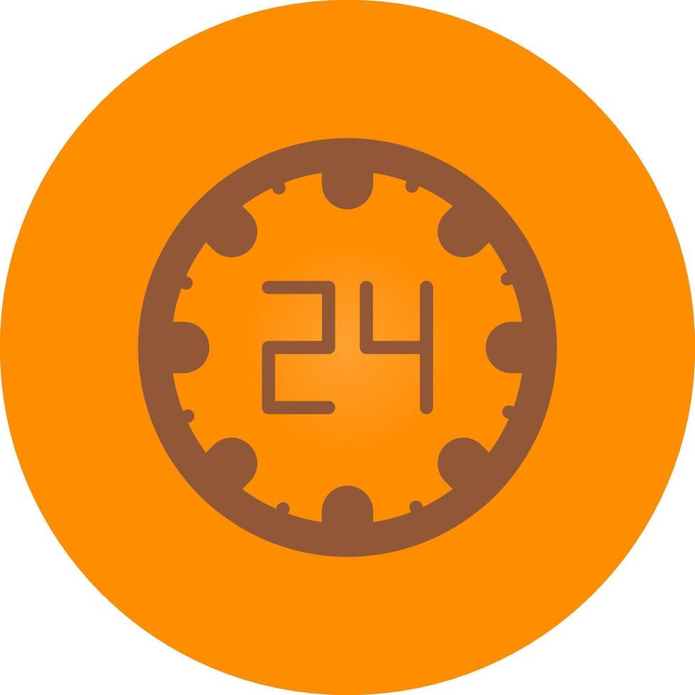 24 Hours Creative Icon Design vector