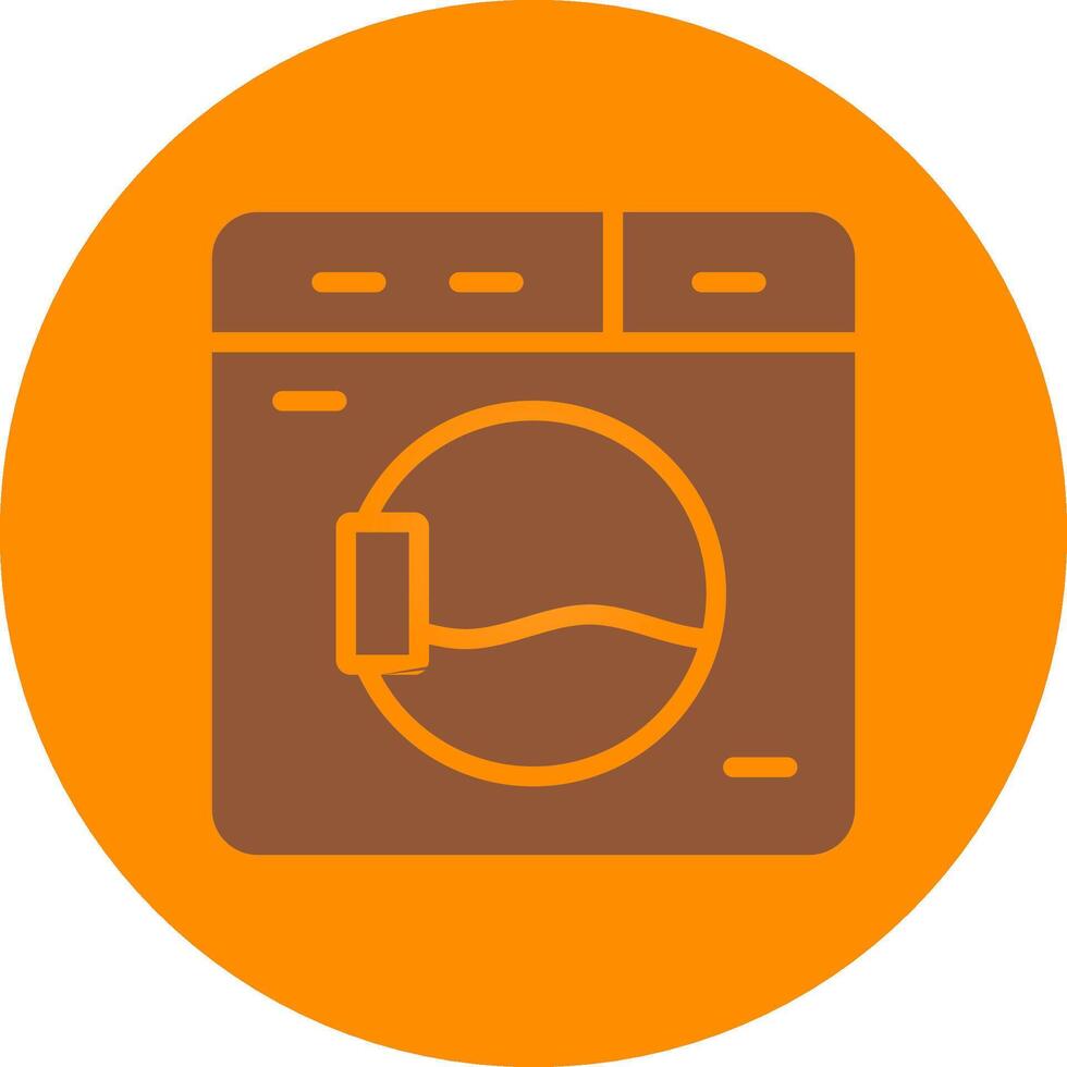 Washing Machine Creative Icon Design vector