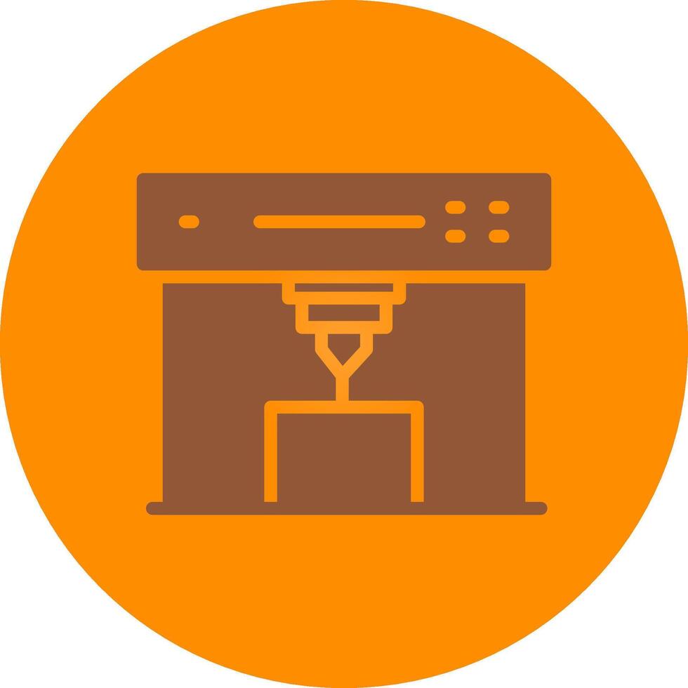 3d Printer Creative Icon Design vector