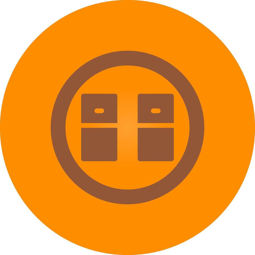 Line bronw Glpyh Design vector