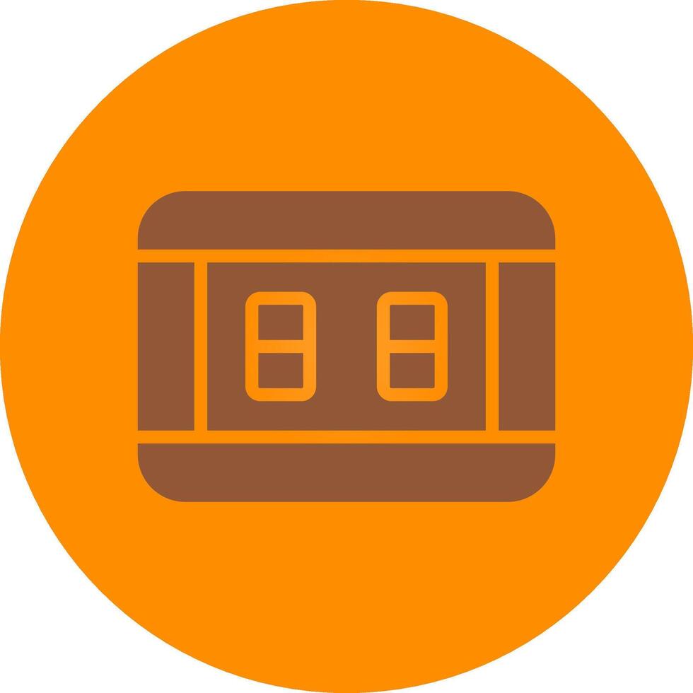 Line bronw Glpyh Design vector