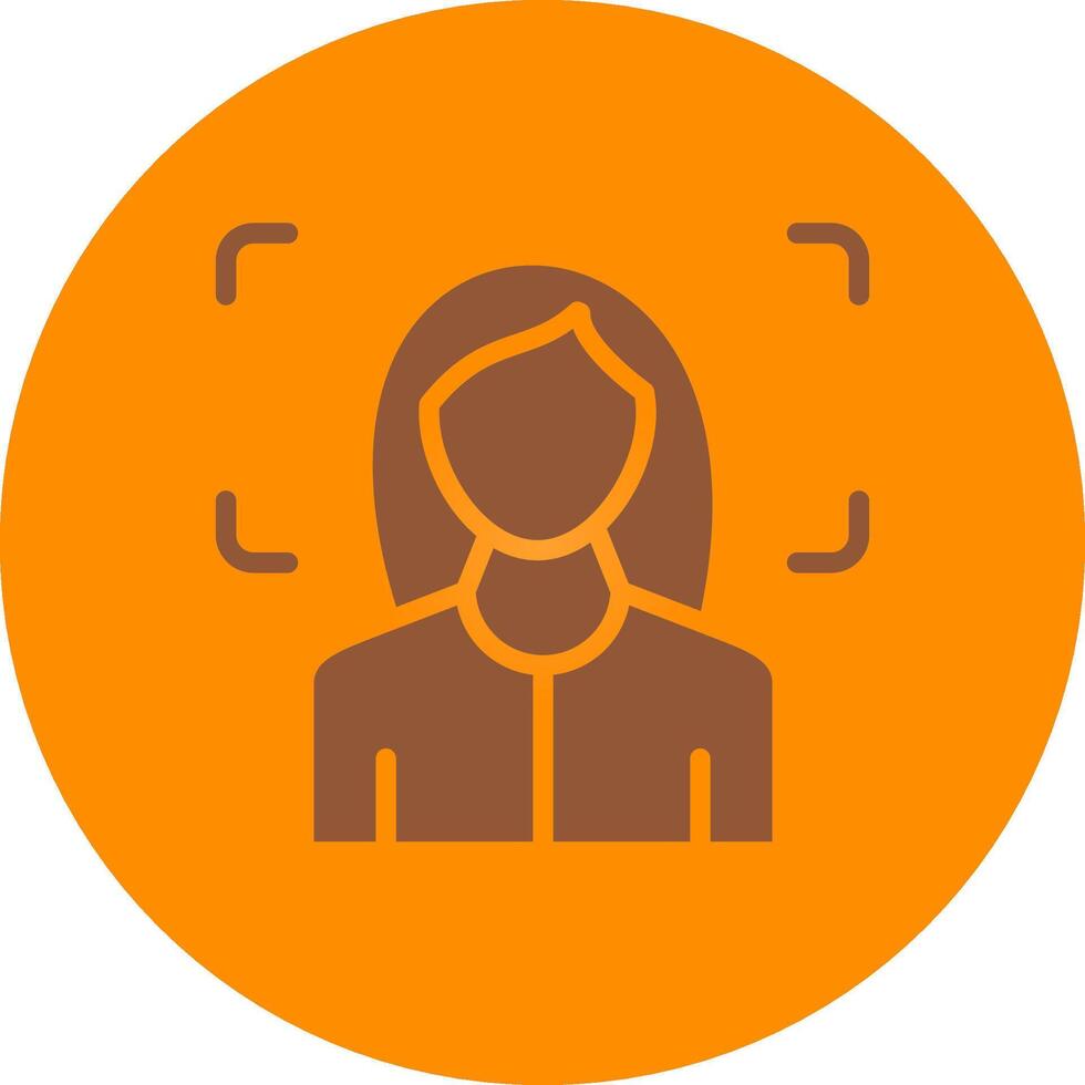Facial Recognition Creative Icon Design vector