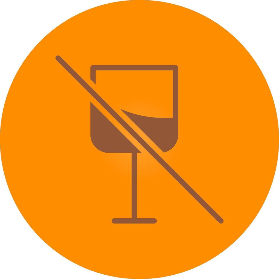 No Wine Creative Icon Design vector