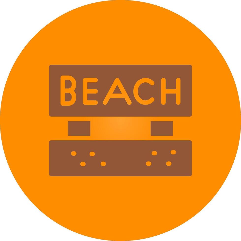 diseño de icono creativo de playa vector