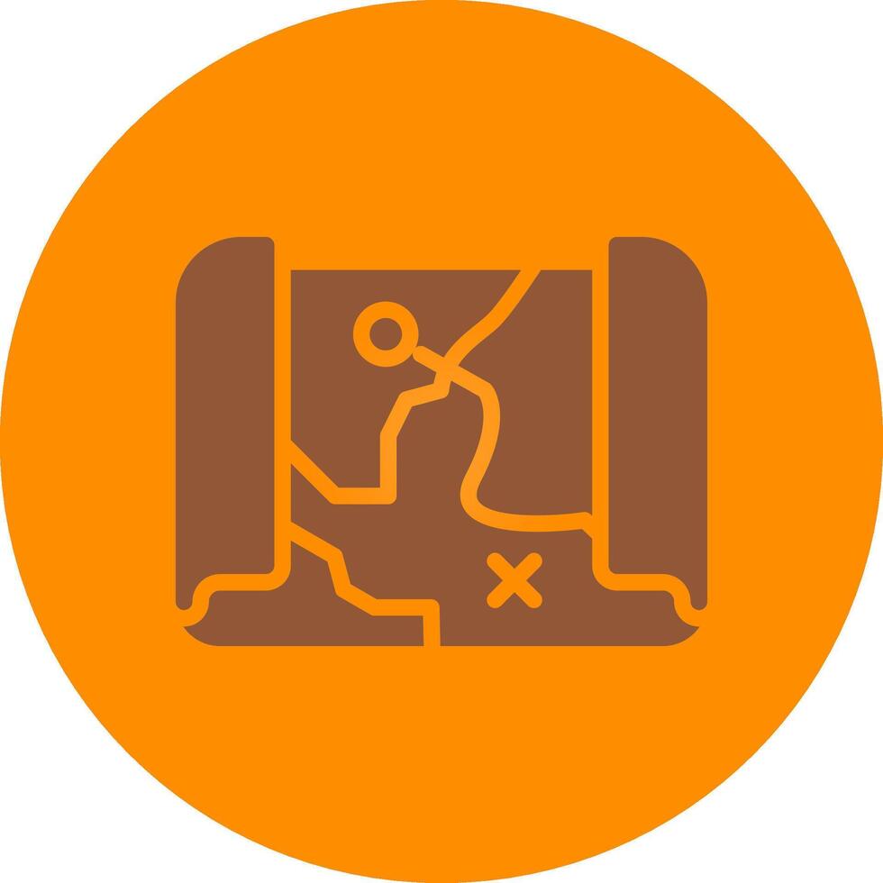 Treasure Map Creative Icon Design vector