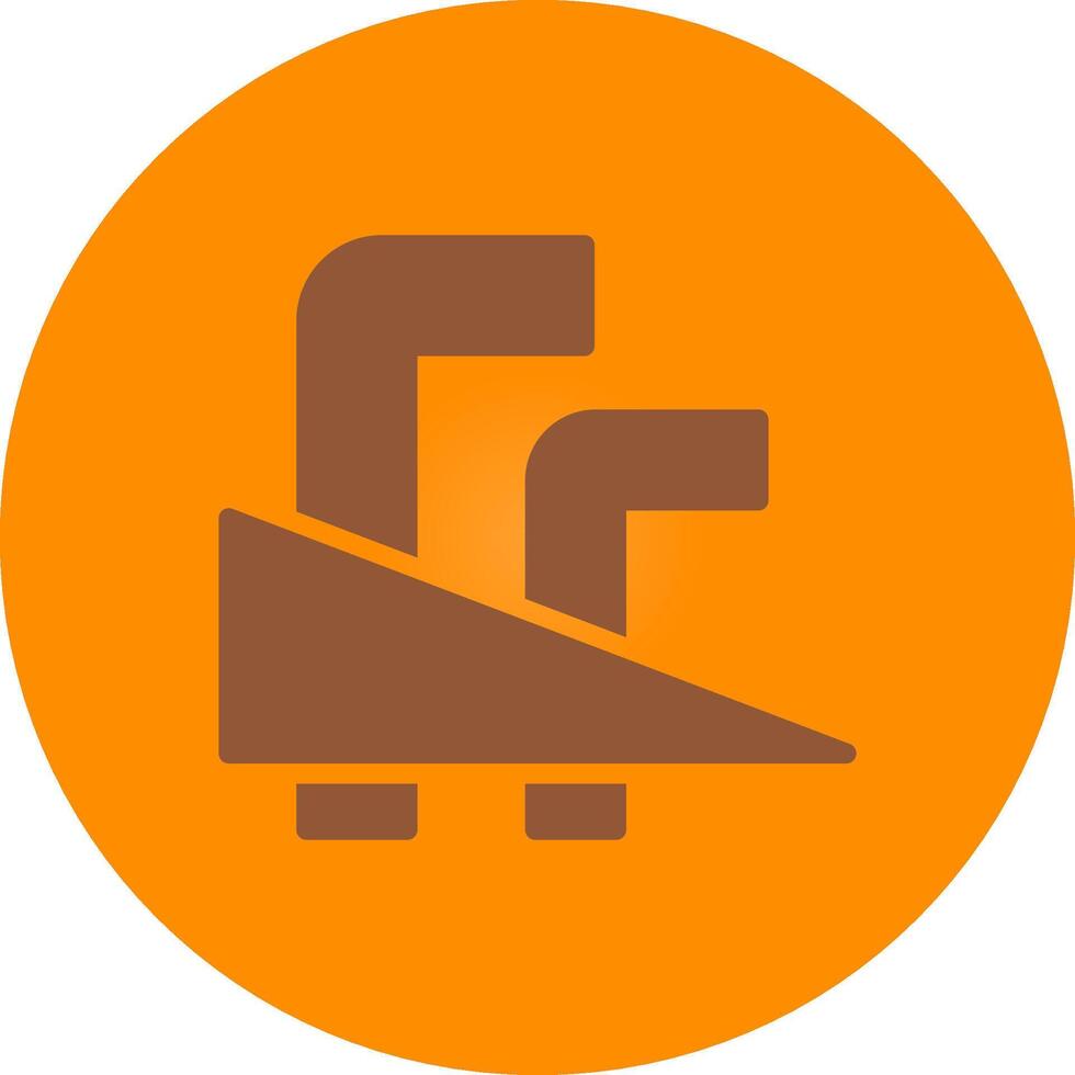 Line bronw Glpyh Design vector
