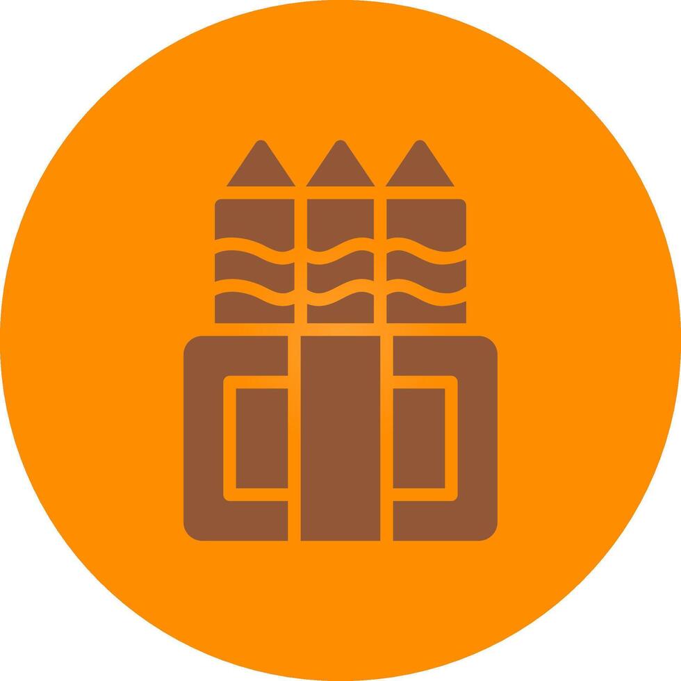 Line bronw Glpyh Design vector