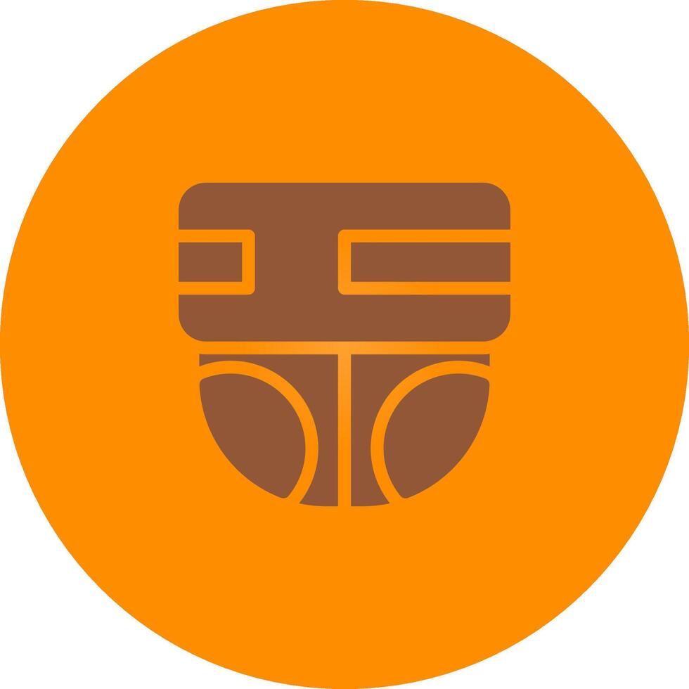 Line bronw Glpyh Design vector