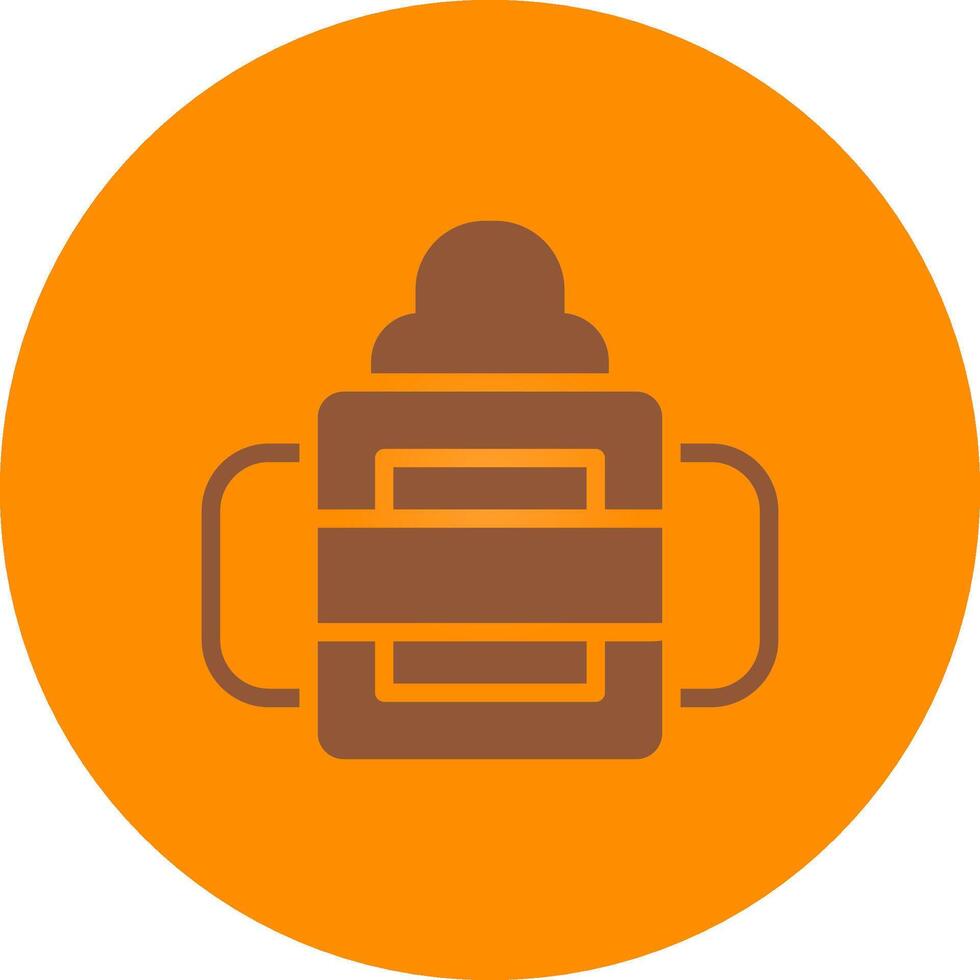 Line bronw Glpyh Design vector