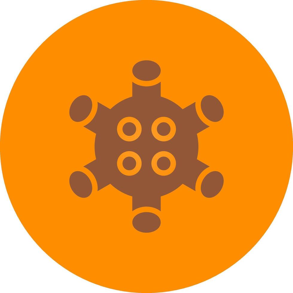 Line bronw Glpyh Design vector