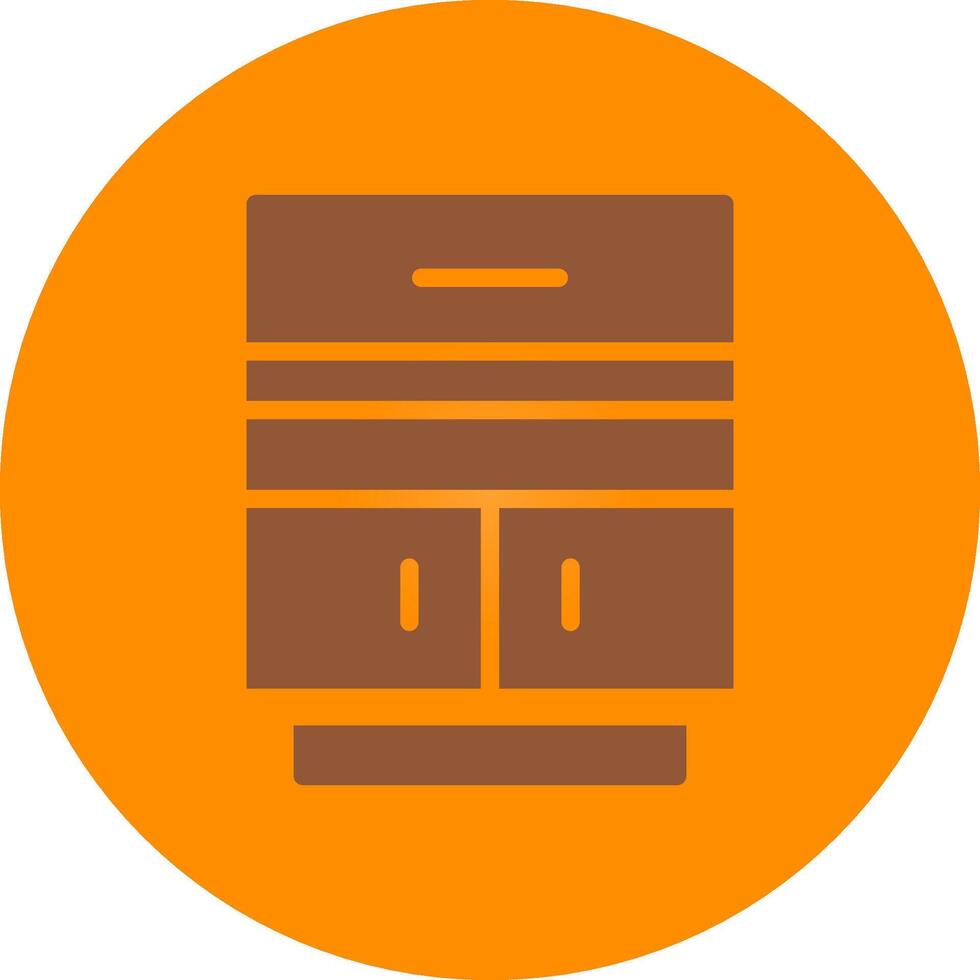 Line bronw Glpyh Design vector