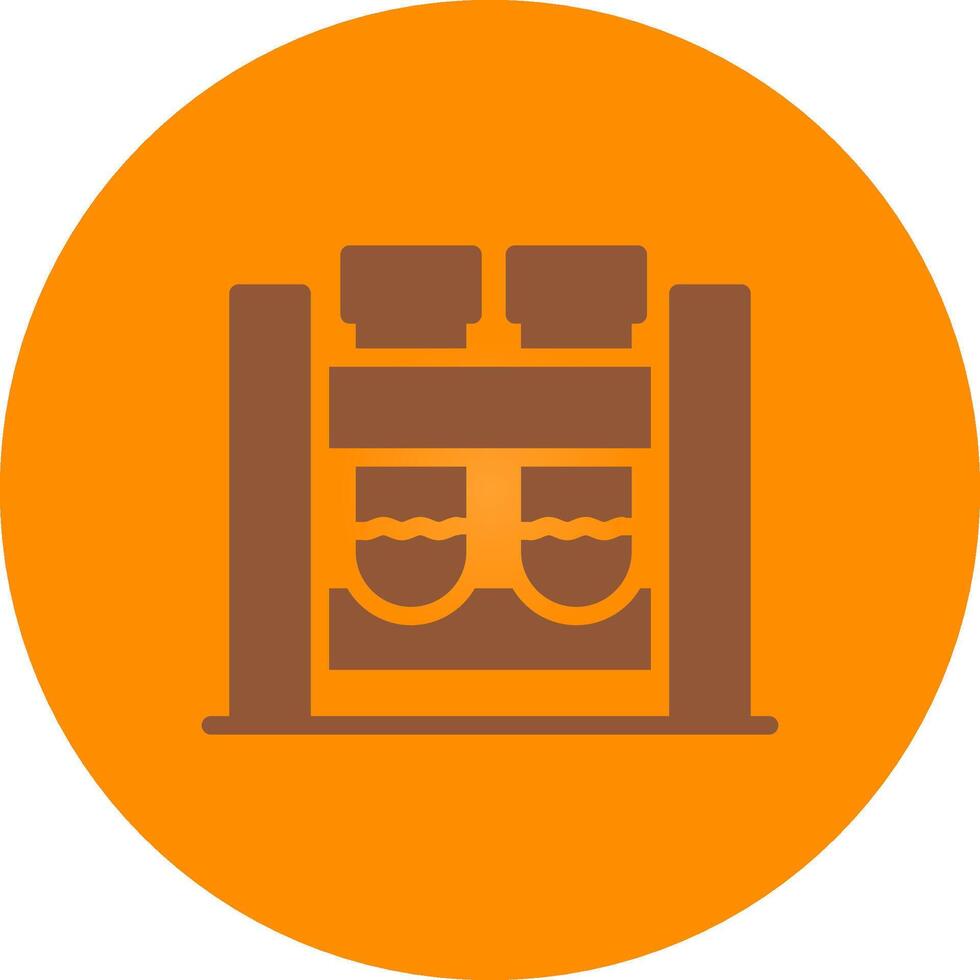 Line bronw Glpyh Design vector