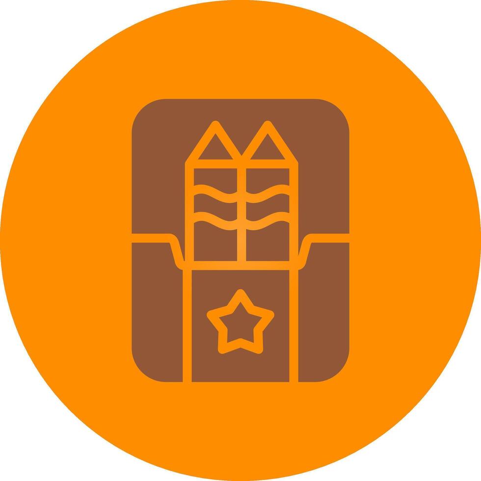 Line bronw Glpyh Design vector