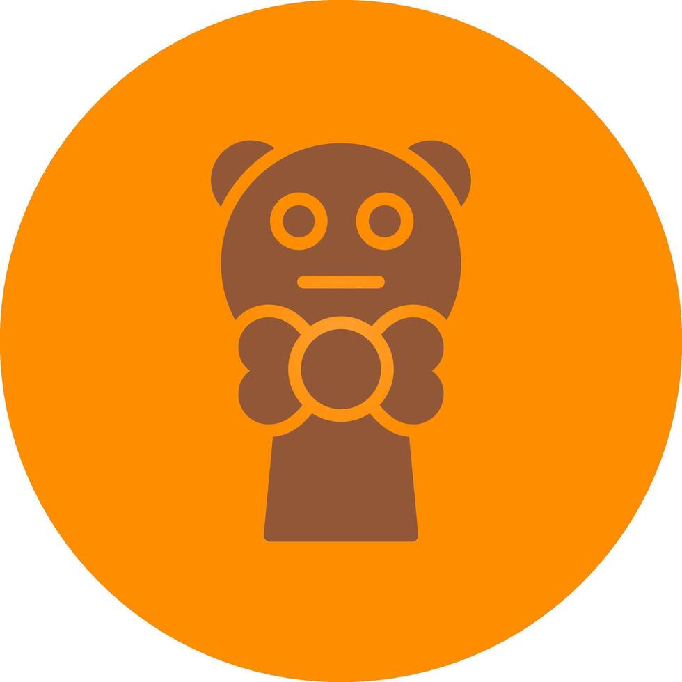 Line bronw Glpyh Design vector