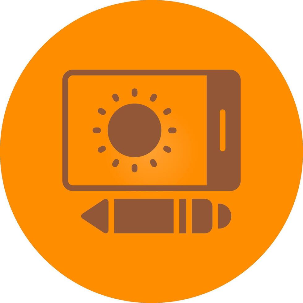 Line bronw Glpyh Design vector