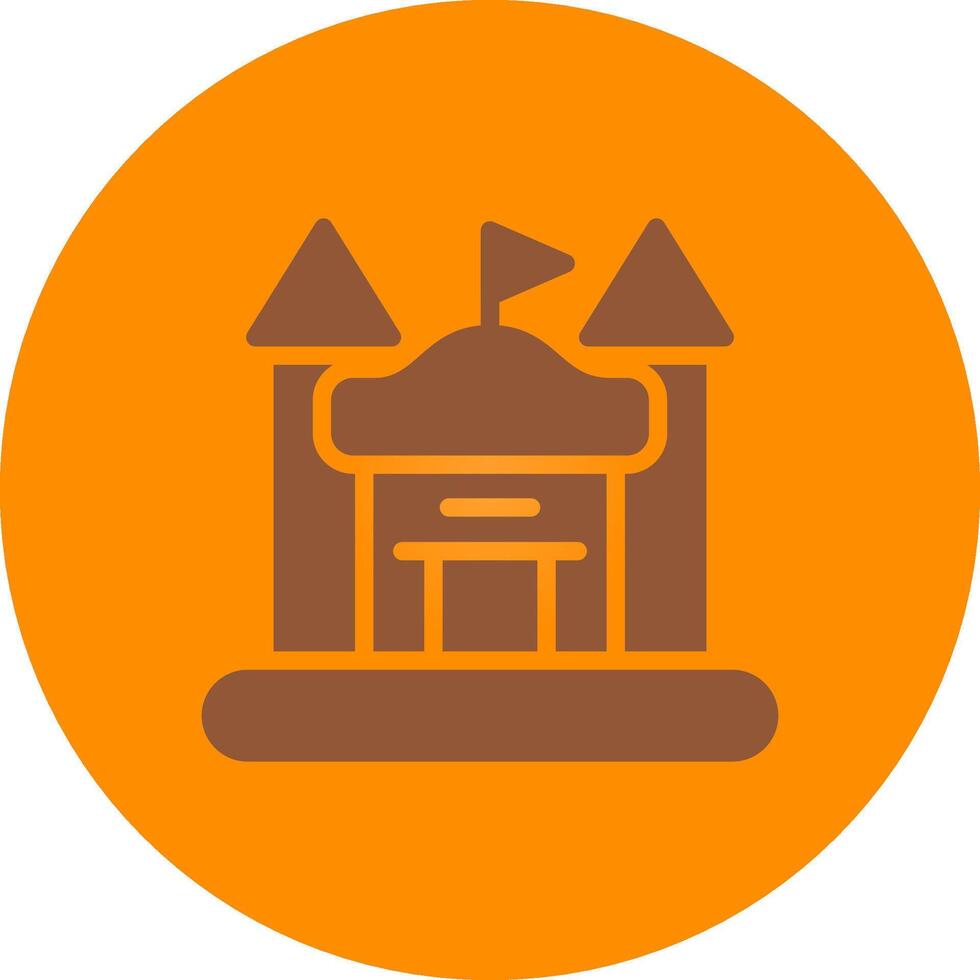 Line bronw Glpyh Design vector