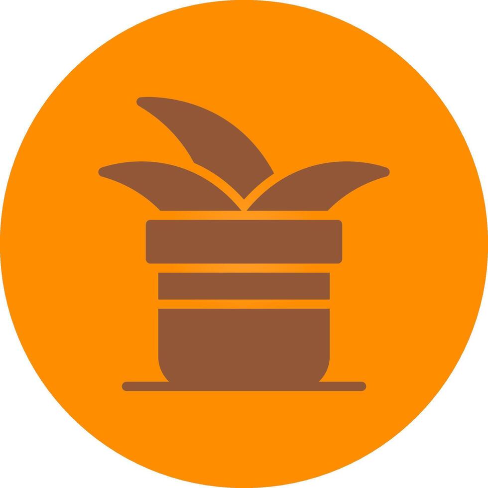 Plant Pot Creative Icon Design vector