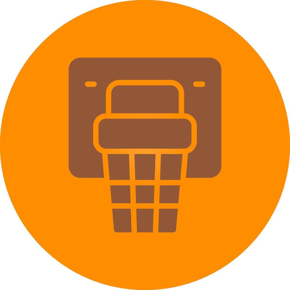 Basketball Hoop Creative Icon Design vector