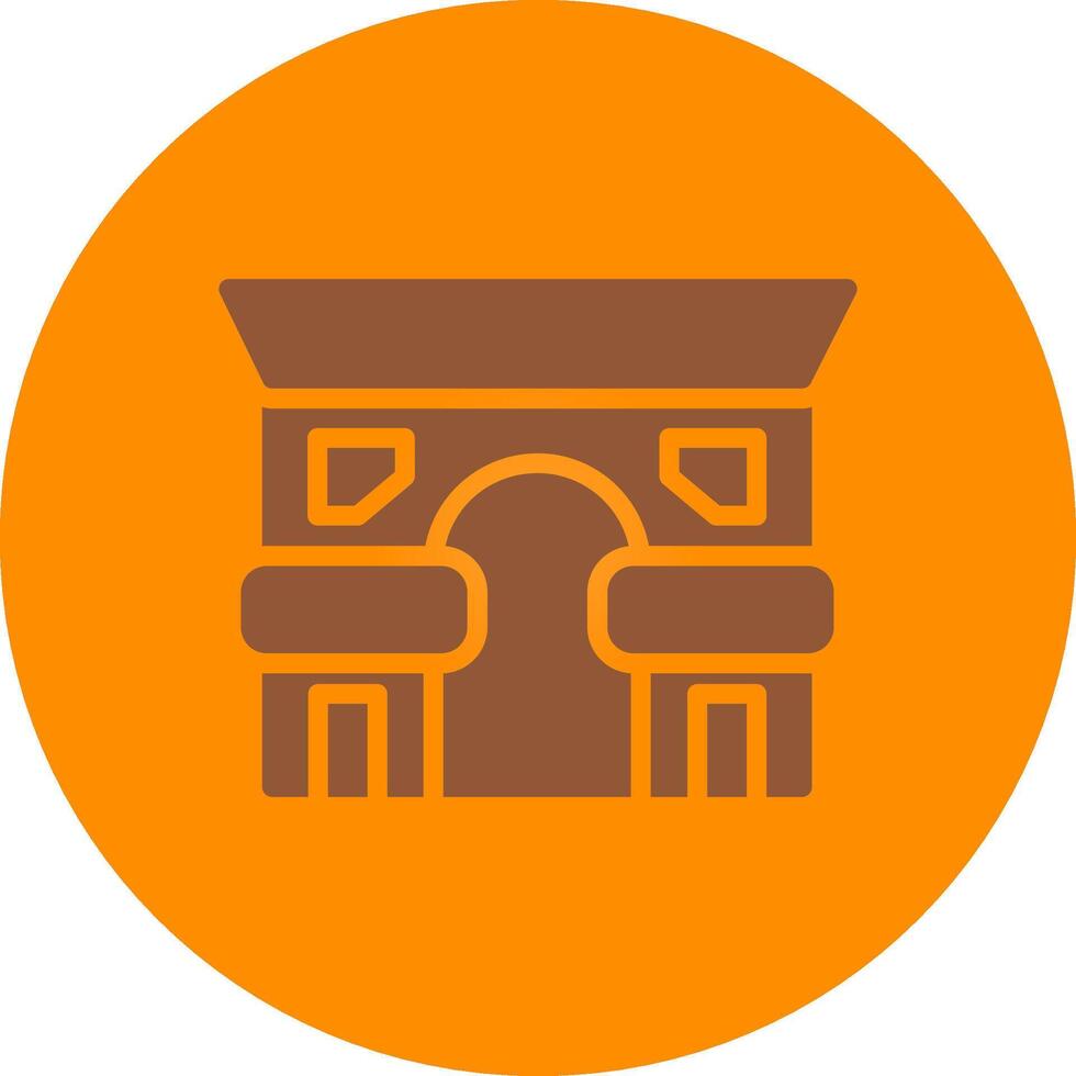 Arc De Triomphe Creative Icon Design vector