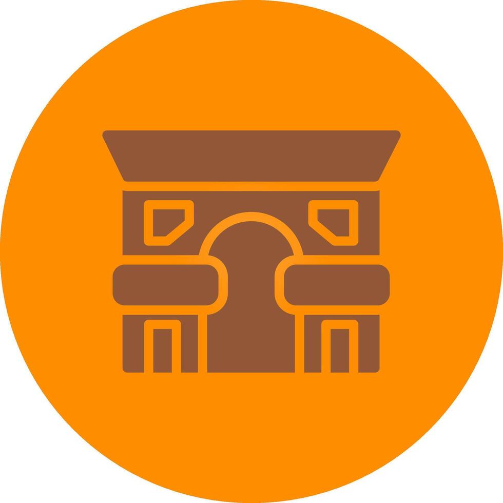 Arc De Triomphe Creative Icon Design vector