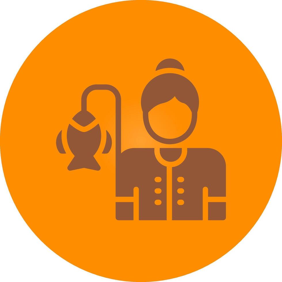 Fisherman Creative Icon Design vector