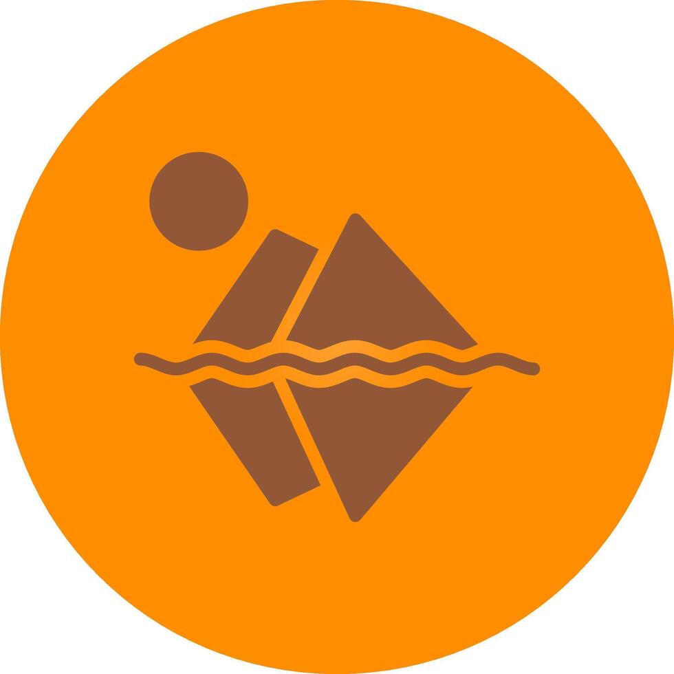 Iceberg Landscape Creative Icon Design vector