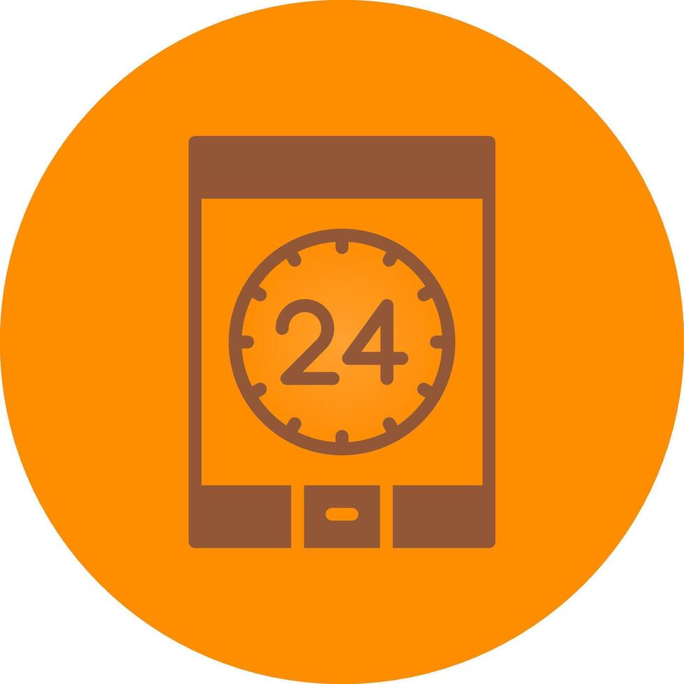 24 Hour Service Creative Icon Design vector