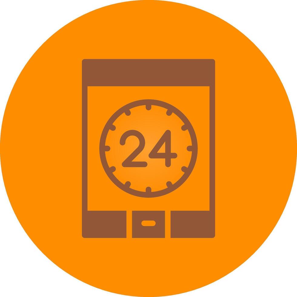 24 Hour Service Creative Icon Design vector