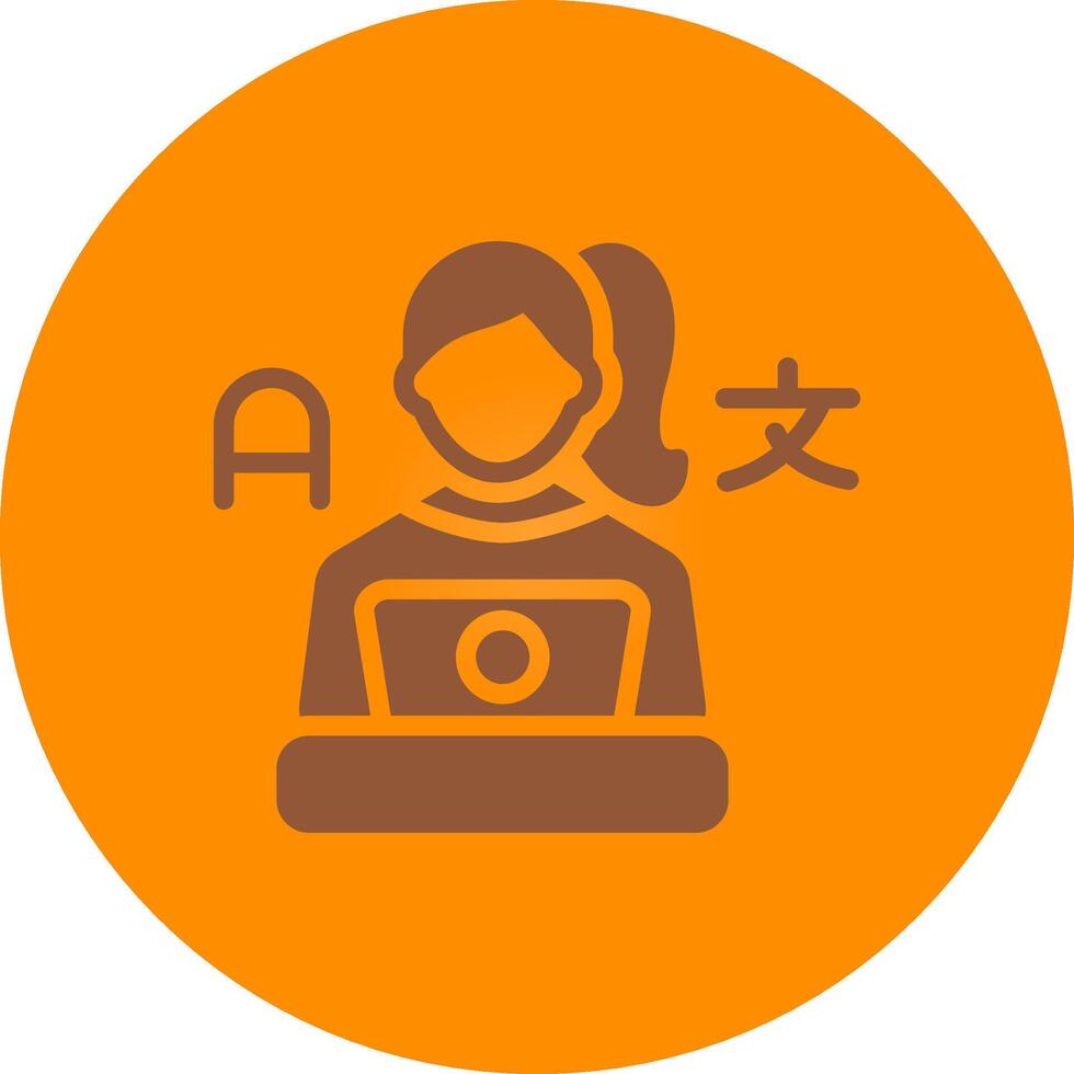 Freelance Translator Creative Icon Design vector