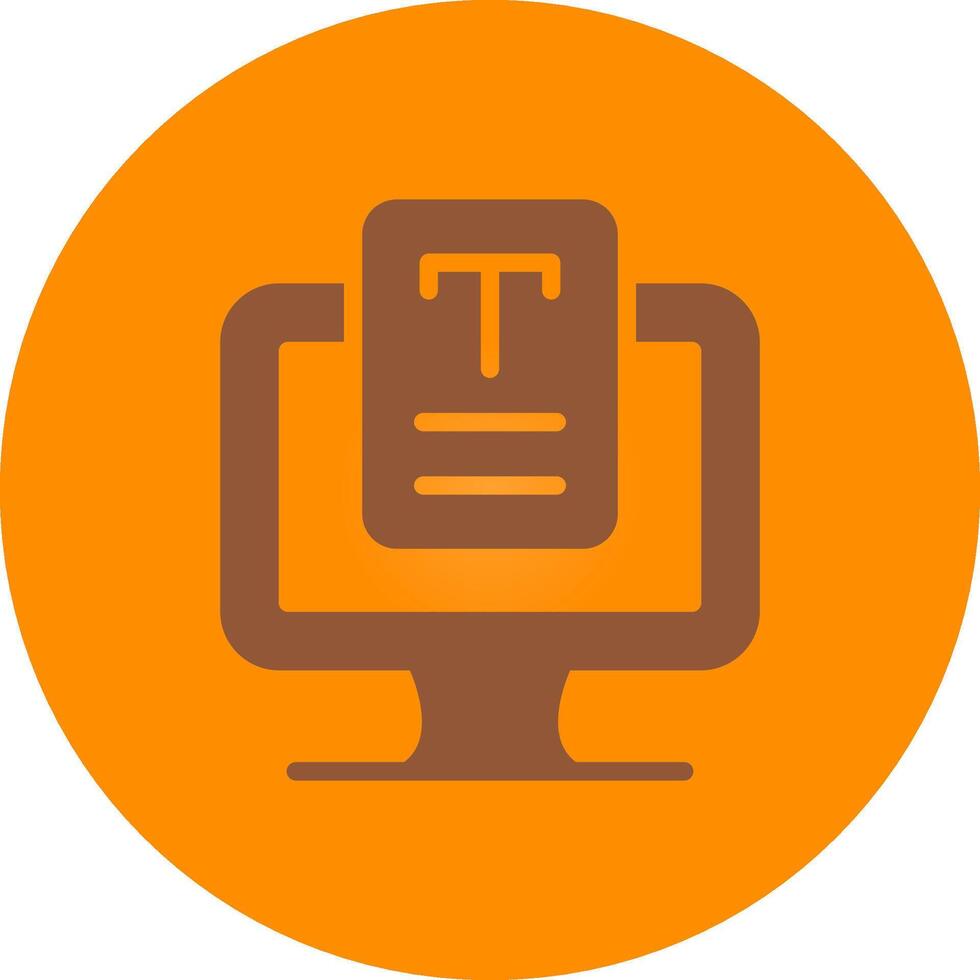 Line bronw Glpyh Design vector