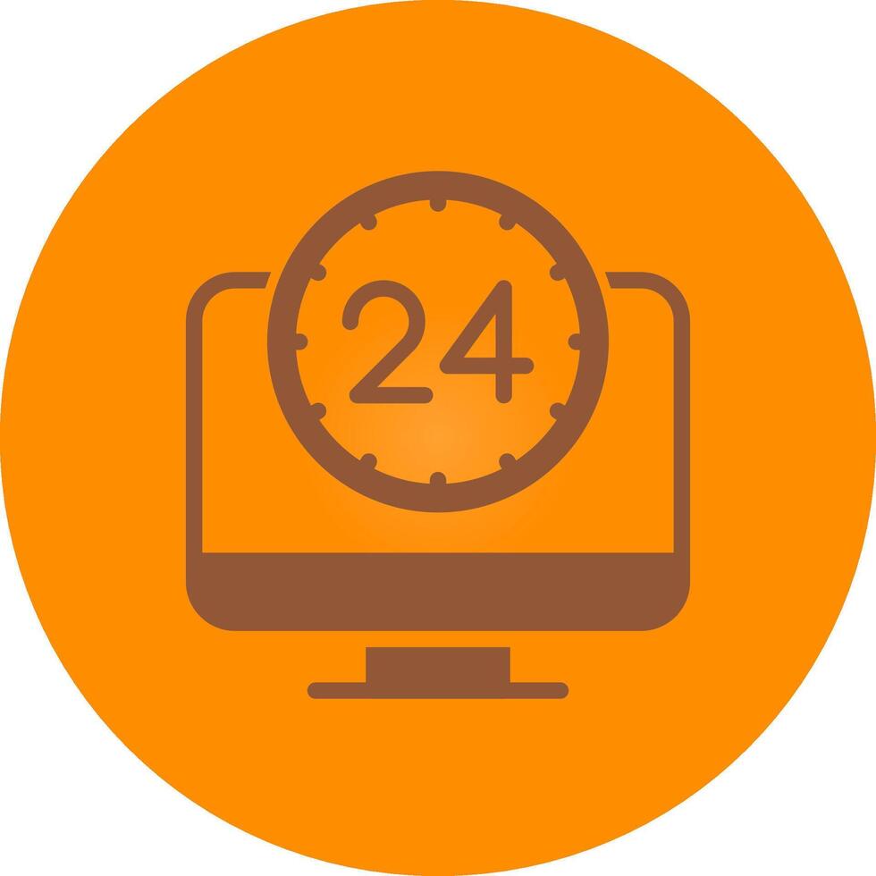 24 7 Monitoring Creative Icon Design vector