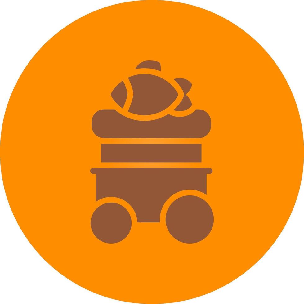 Line bronw Glpyh Design vector