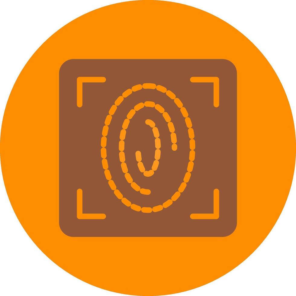 Fingerprint Scan Creative Icon Design vector