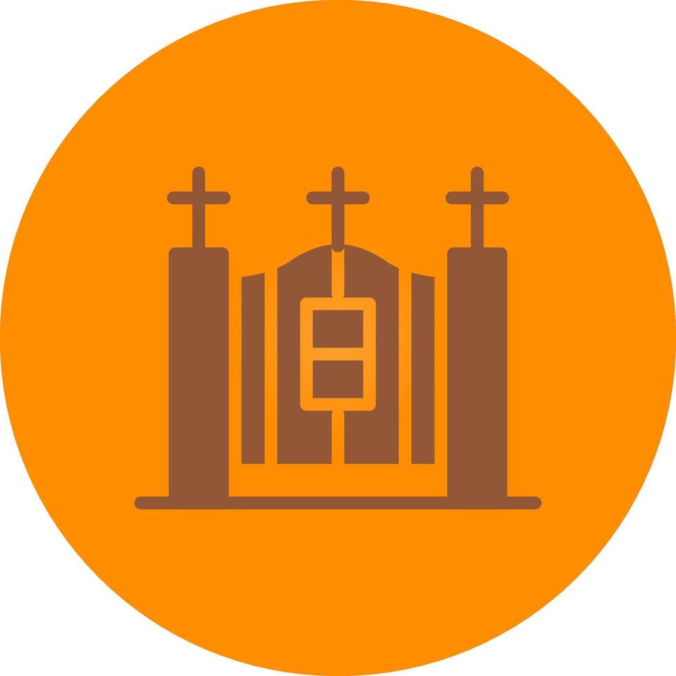 Cemetery Gate Creative Icon Design vector
