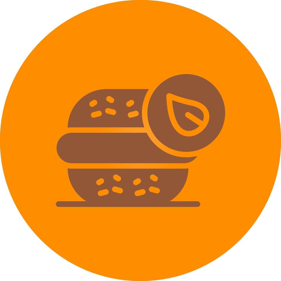 Vegan Burger Creative Icon Design vector