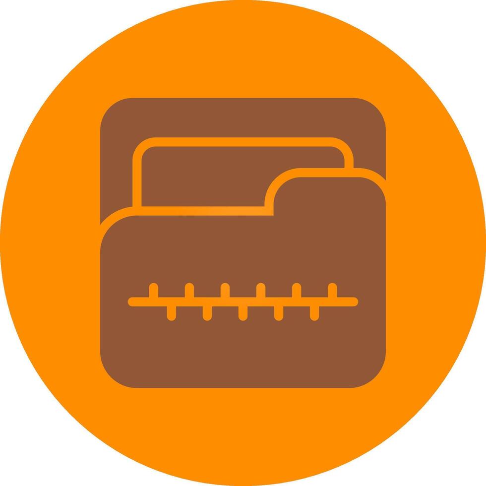 Zip Folder Creative Icon Design vector