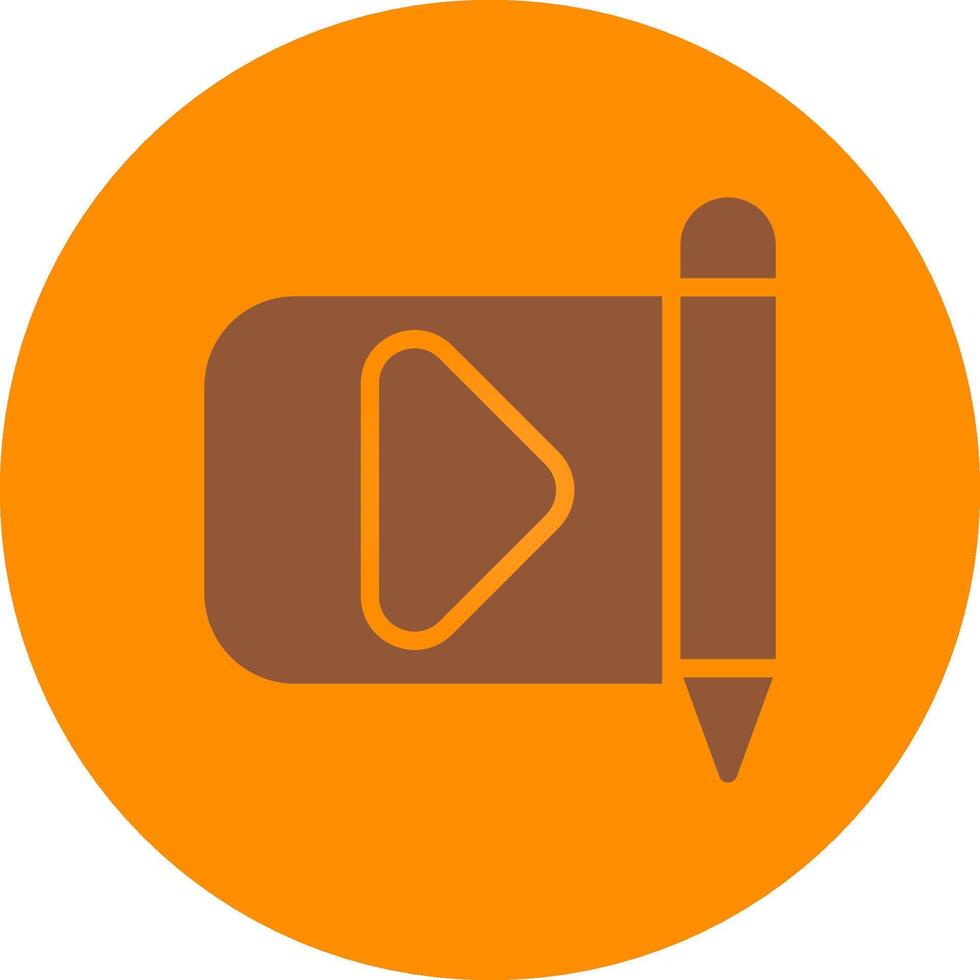 Line bronw Glpyh Design vector