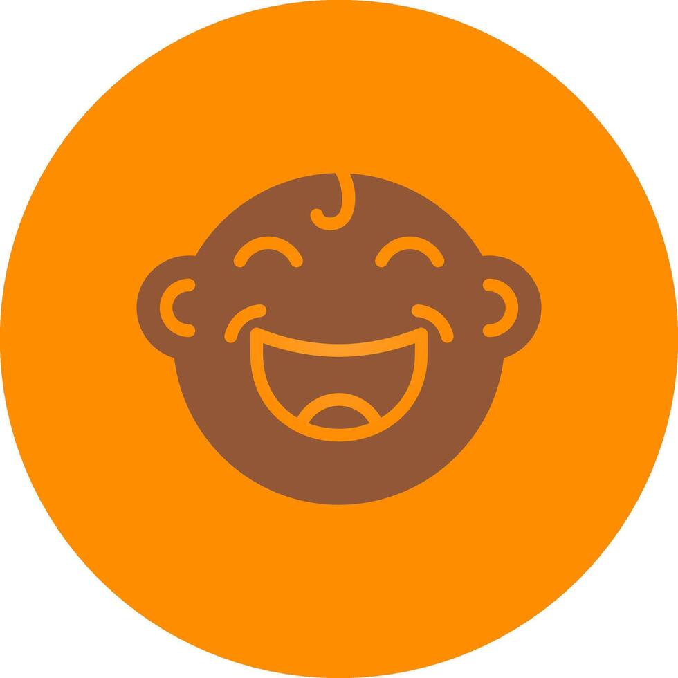Line bronw Glpyh Design vector