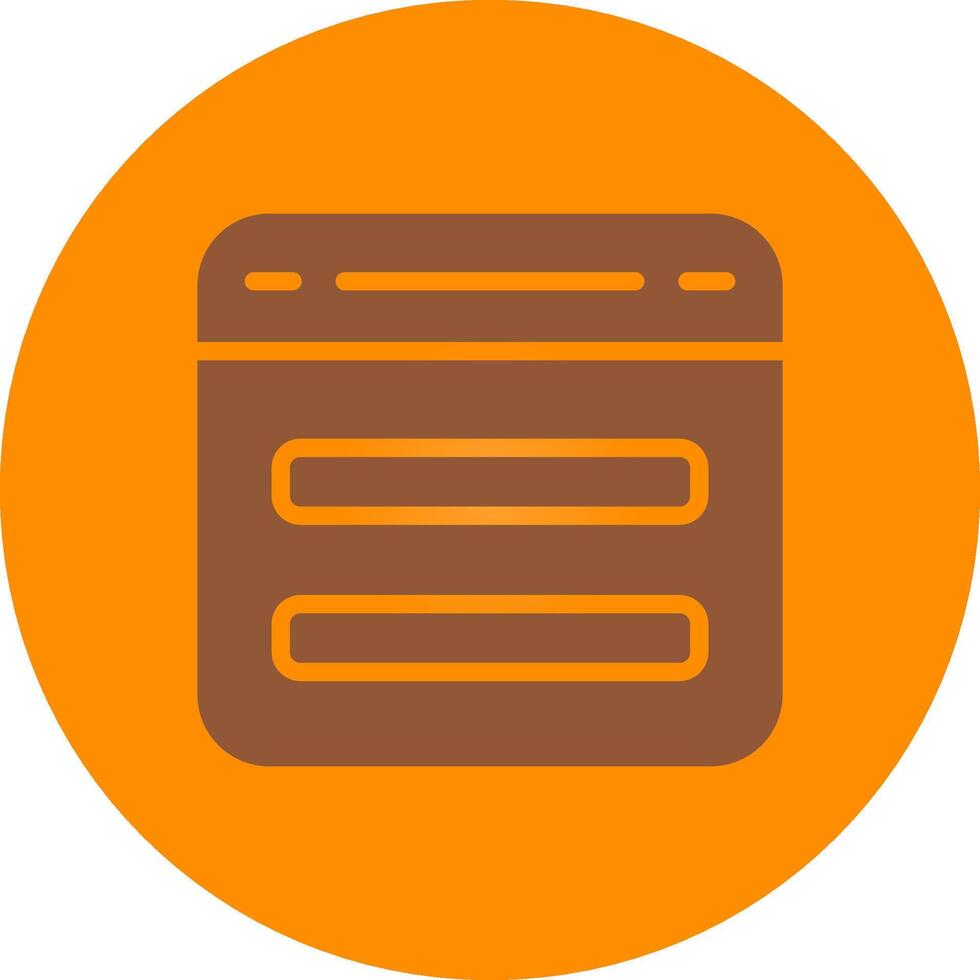 Line bronw Glpyh Design vector