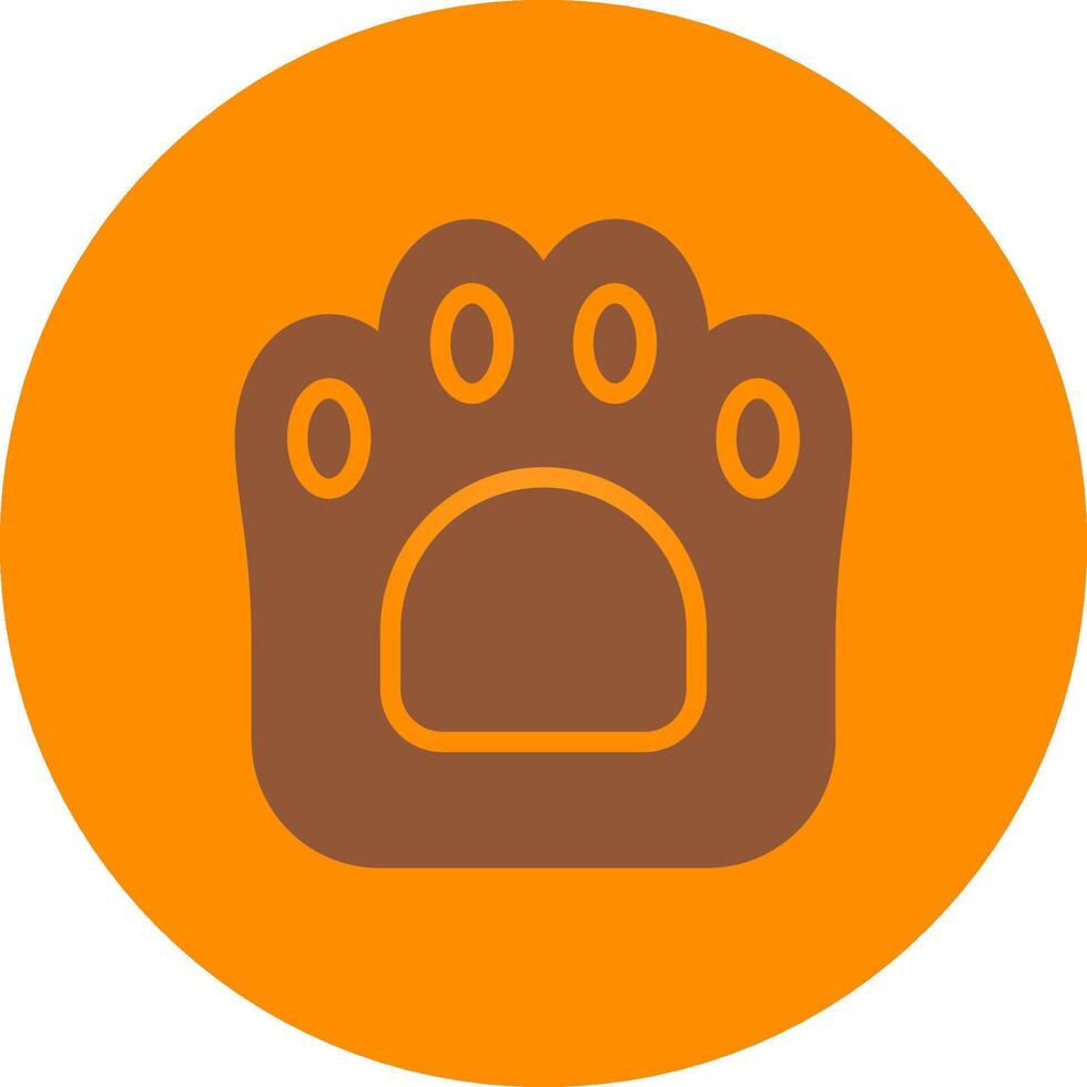 Line bronw Glpyh Design vector