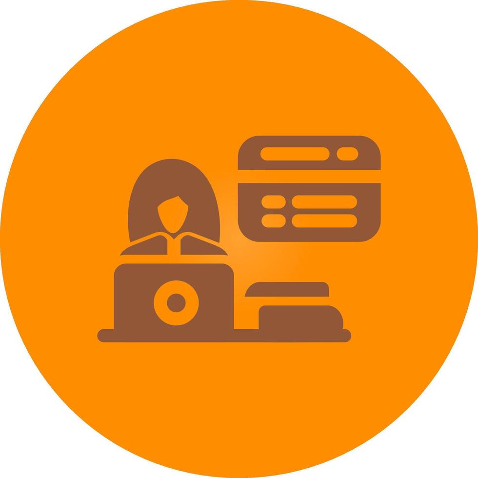 Line bronw Glpyh Design vector