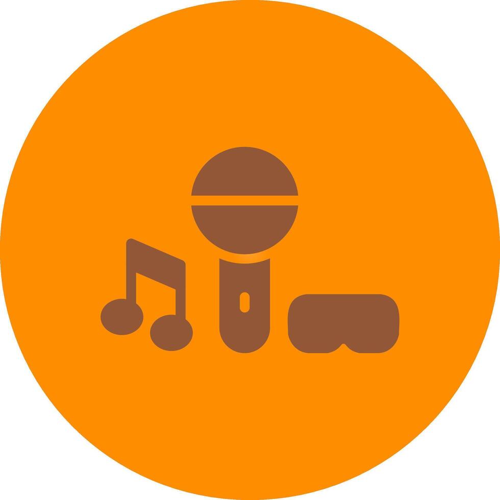 Virtual Concert Creative Icon Design vector