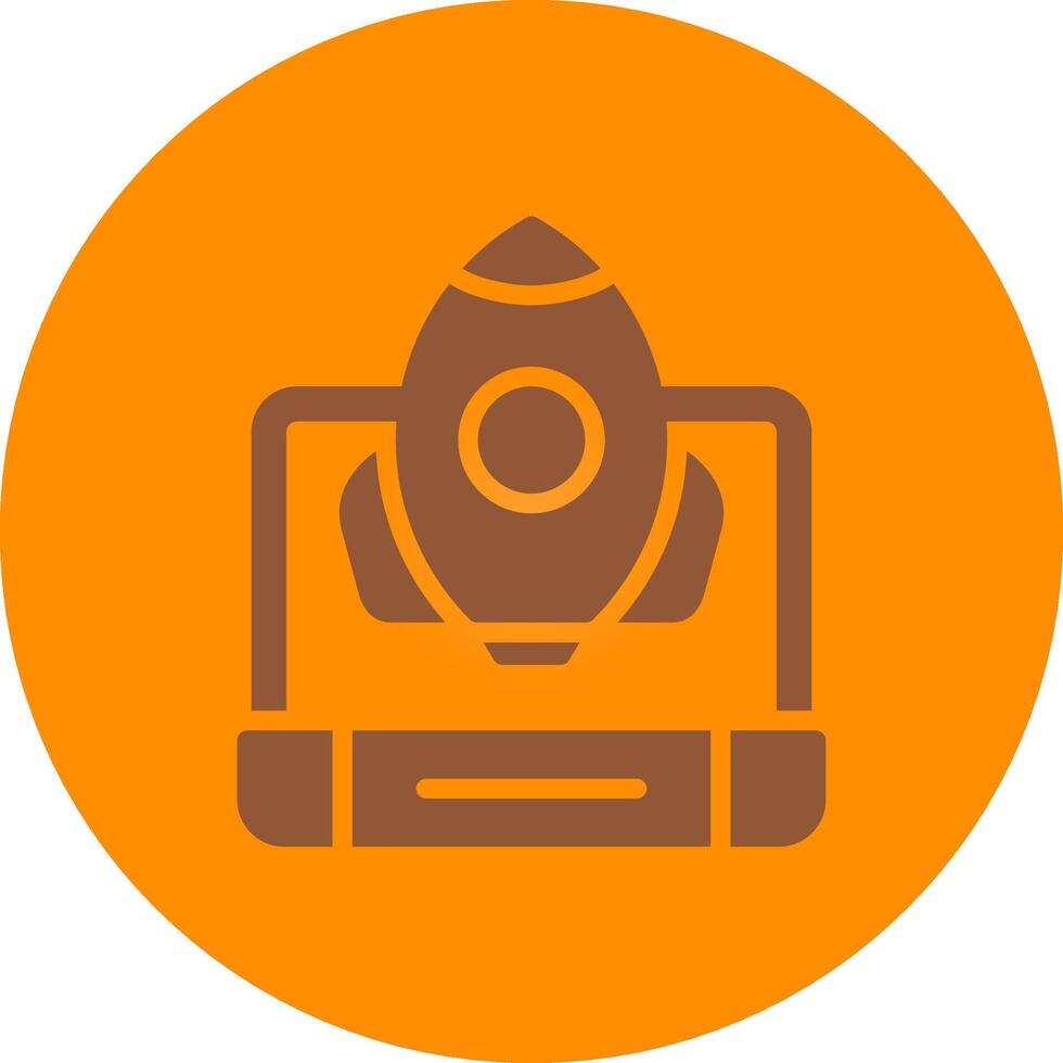 Line bronw Glpyh Design vector
