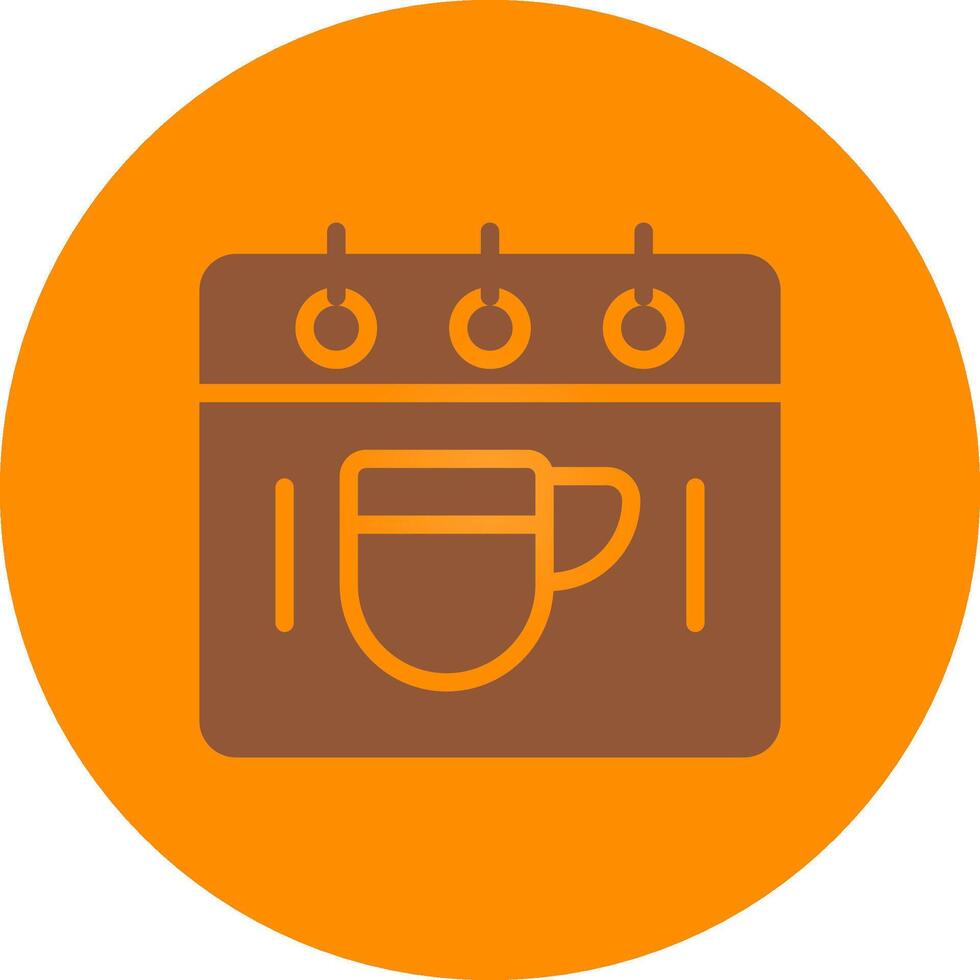 Line bronw Glpyh Design vector