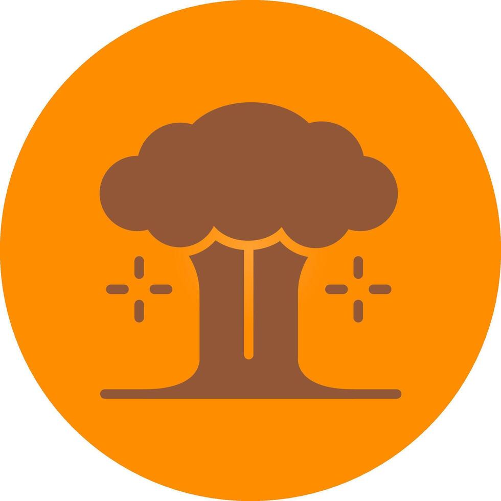 Nuclear Explosion Creative Icon Design vector