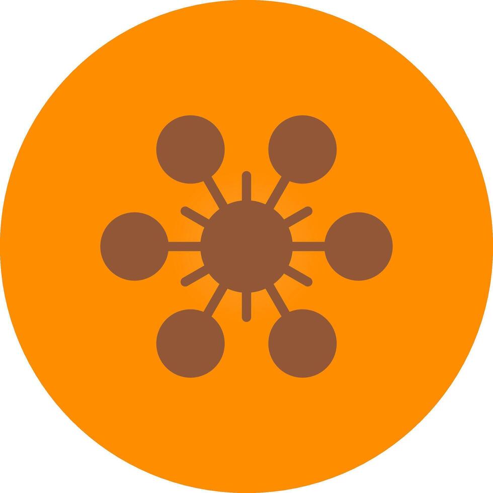 Line bronw Glpyh Design vector