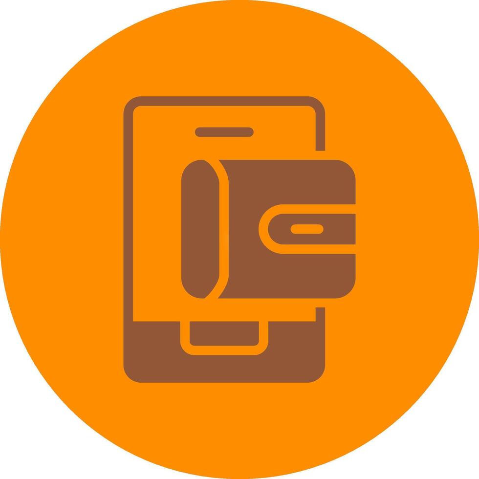 Mobile Wallet Creative Icon Design vector