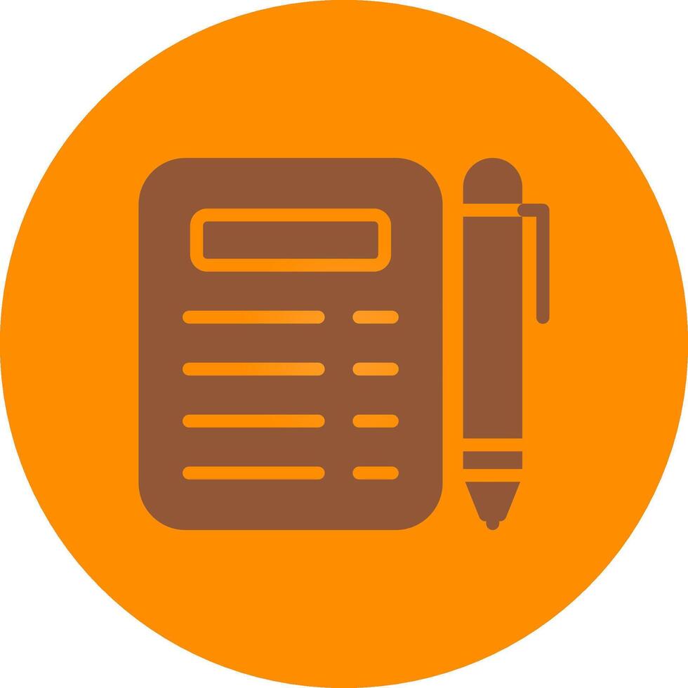Line bronw Glpyh Design vector